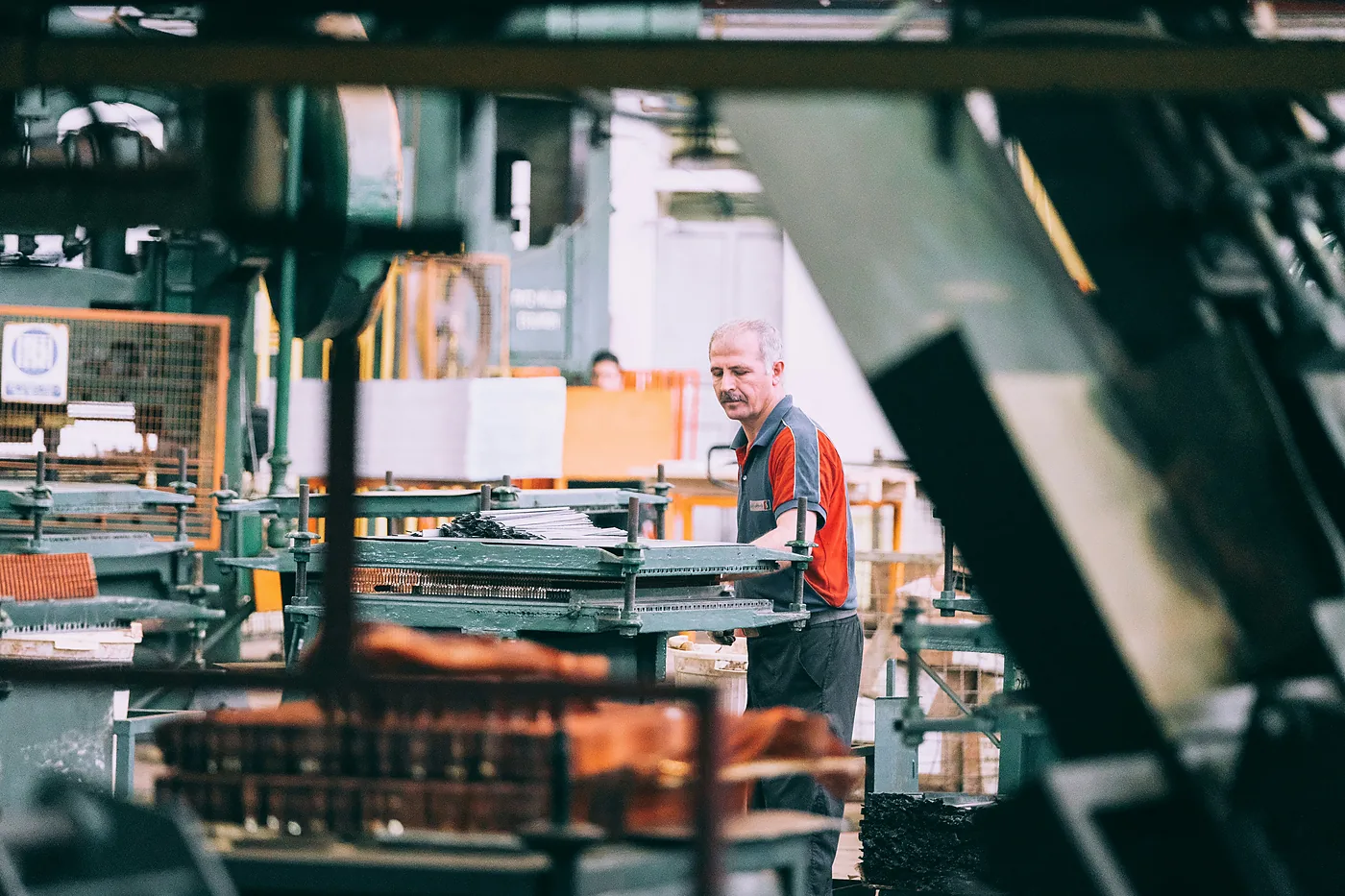 Production worker on the shop floor